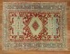 Red Field Icy Blue Border Antique Heriz Rug No. r5195