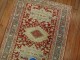 Red Field Icy Blue Border Antique Heriz Rug No. r5195