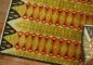 Abstract Turkish Deco Scandinavian Inspired Coral Green Pile Rug No. r5205