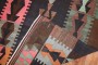 Tribal Bohemian Vintage Turkish Kilim Flat-Weave No. r5275