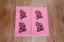 Bright Pink Floral Motif Vintage Turkish Rugs No. r5288