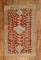 Quirky Folk Art Tribal Camel Medallion Caucasian Rug No. r5309