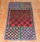 Checkerboard American Hooked Rug No. r5386