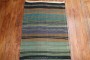 Green Striped Turkish Kilim Runner No. r5395