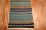 Green Striped Turkish Kilim Runner No. r5395