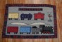 Choo Choo Train American Hooked Pictorial Rug No. r5417