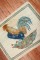 Vintage Turkish  Mini Rooster Rug No. r5764