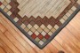 Antique Geometric American Hooked Rug No. r5768