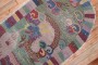 Distressed Oval Dragon Chinese Rug No. r5794