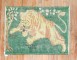 Green Vintage Turkish Tiger Rug No. r5852