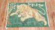 Green Vintage Turkish Tiger Rug No. r5852