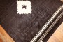 Turkish Black White Mohair Rug No. r5929