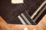 Turkish Black White Mohair Rug No. r5929