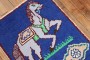 Blue Iodine Vintage Horse Scatter Rug No. y1856