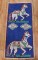 Blue Iodine Vintage Horse Scatter Rug No. y1856