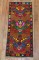 Colorful Turkish Floral Anatolian Mini Rug No. y1884