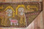 Pictorial Lion Sheep Vintage Turkish Rug No. y1910