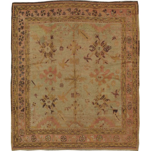 Antique Square Oushak Rug No. 10100