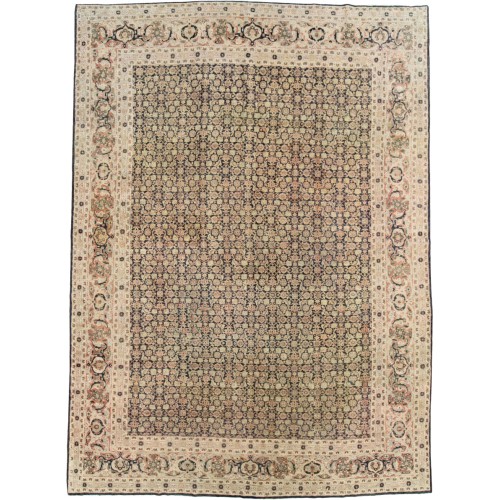 Chocolate Brown Persian Tabriz Rug No. 10236