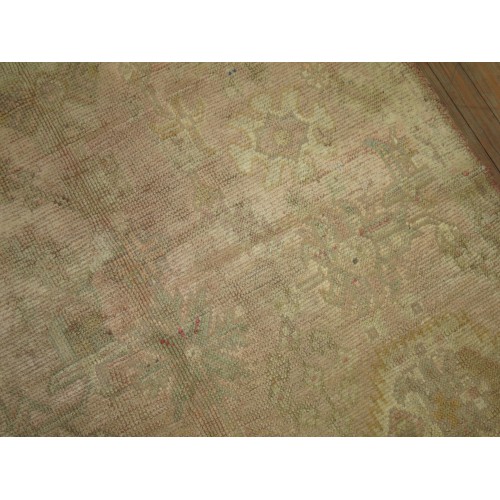 Pale Pink Antique Oushak Rug No. 10239