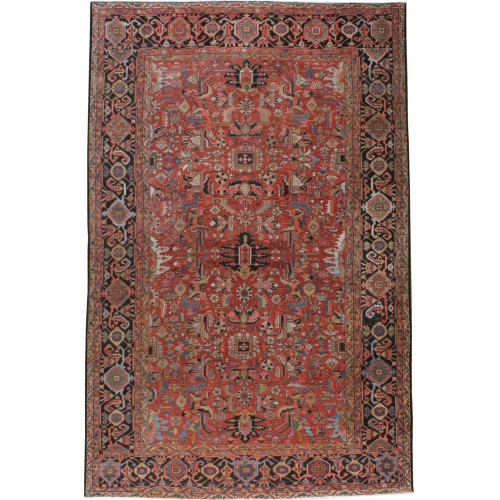 Oversize Antique Persian Heriz Serapi Rug No. 10302