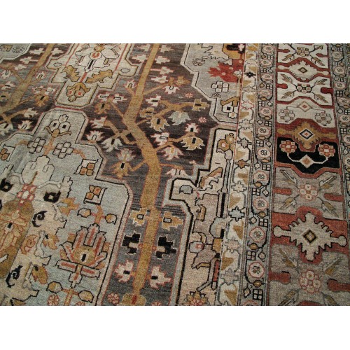 Gray Antique Persian Malayer Oversize Carpet No. 10320