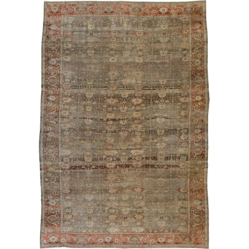 Silver Gigantic Antique Persian Bidjar Rug No. 10330