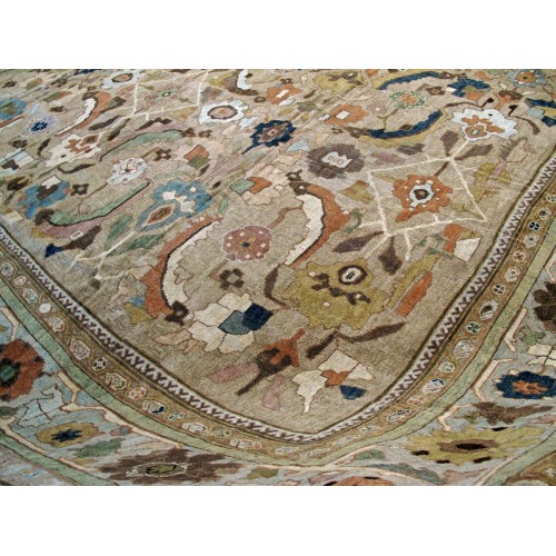 Camel Field Persian Sultanabad Oversize Carpet No. 10335