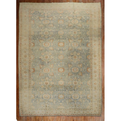 Blue Peach Antique Persian Tabriz Rug No. 10398