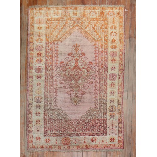 Pink Angora Turkish Oushak Rug No. 10427