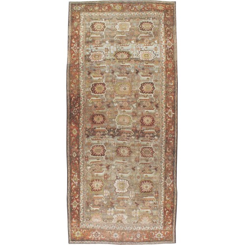 Slate Gray Earth Accent Persian Long Corridor Rug No. 10438