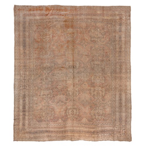 Peach Large Square Antique Oushak No. 10463