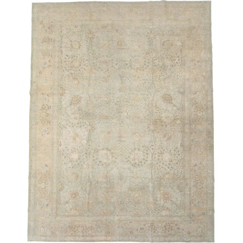 Light Blue Large Persian Tabriz Rug No. 10552