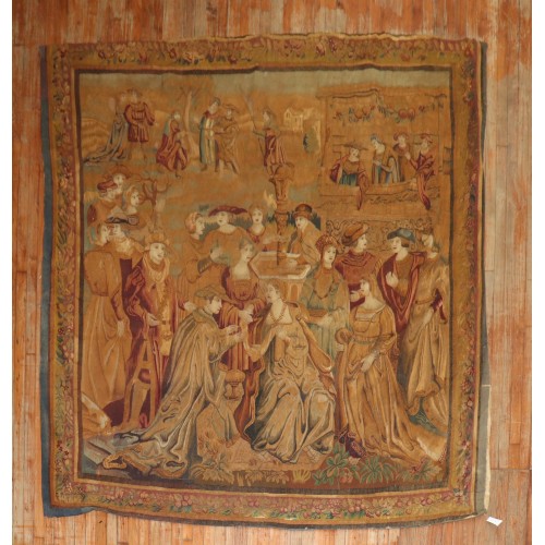 18th Century Belgium Tapestry No. 10566