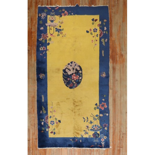 Yellow Art Deco Chinese Rug No. 10650