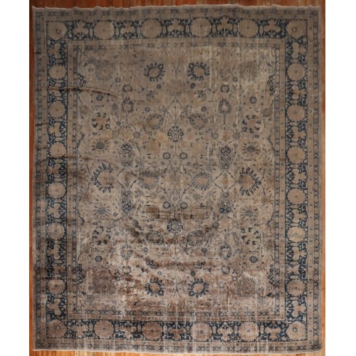 Large Dark Worn Traditional Turkish Rug No. 10672