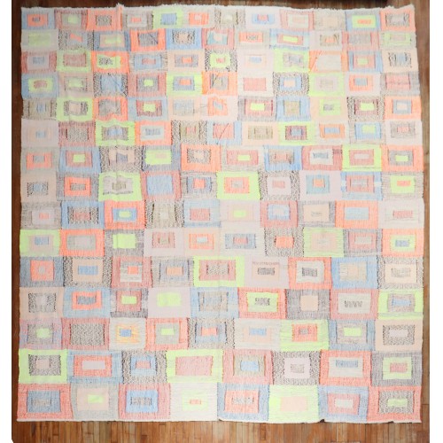 Vintage Inspired Oversize Colorful Kilim No. 10701