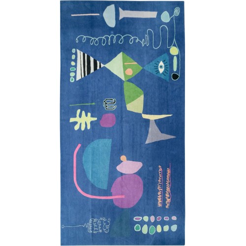 Whimsical Deco vibe Tibetan Oversize Gallery rug No. 10862