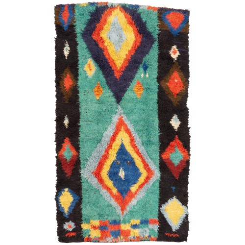 Stunning Vintage Moroccan Rug No. 10872