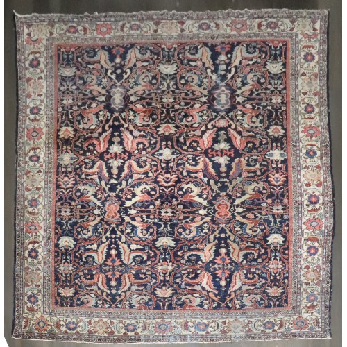Antique Persian Mahal Square Rug No. 10884