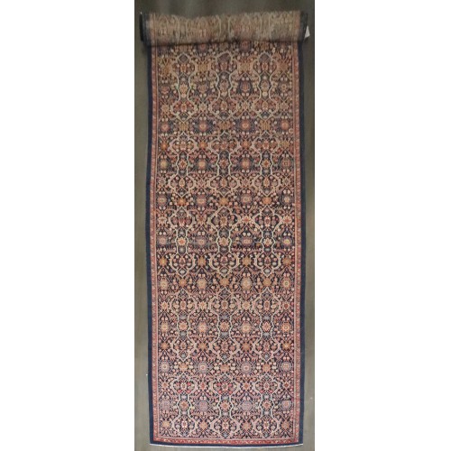 Vintage Navy Mahal Wide Long Runner No. 10885