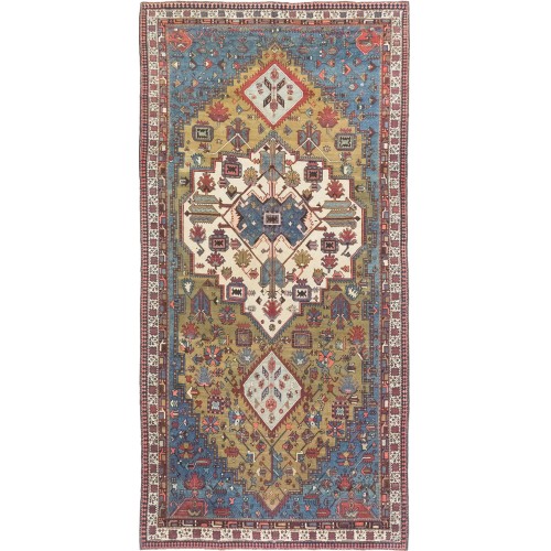 Rare Size Hamedan Serab Geometric Rug No. 10899