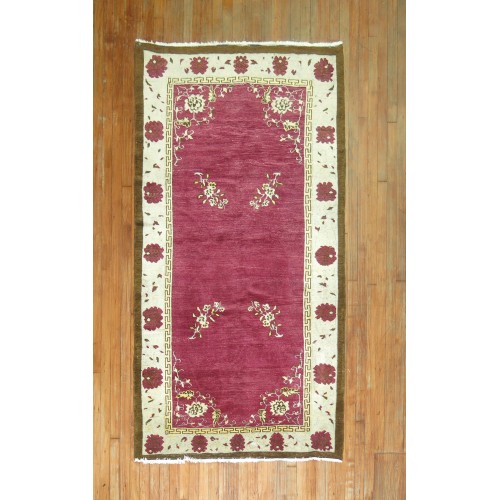 Eggplant Vintage Turkish Rug No. 26716