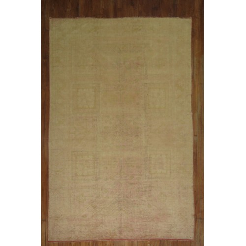 Pastel Turkish Oushak Rug No. 26720