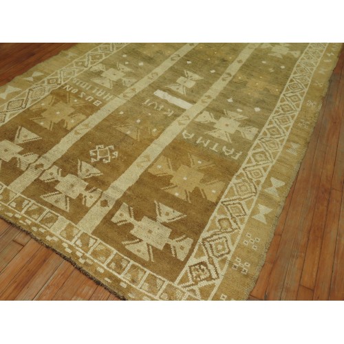 Brown Turkish Kars Dowry Rug No. 28244