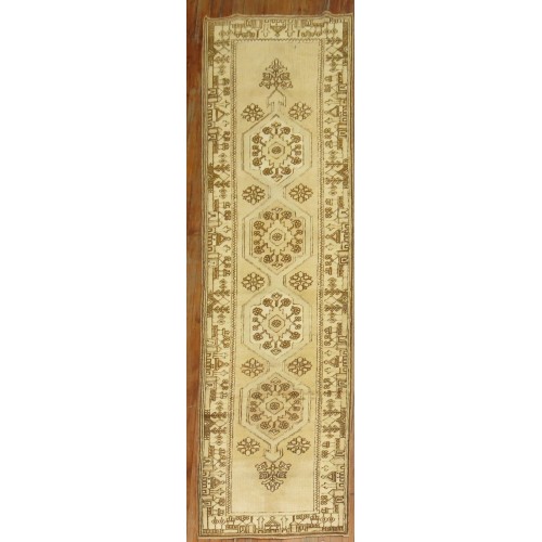 Vintage Turkish Oushak Runner No. 28518