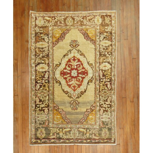 Turkish Ivory and Gray Rug No. 28588