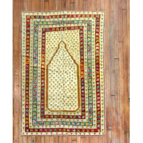 Colorful Ghiordes Prayer Rug No. 28784