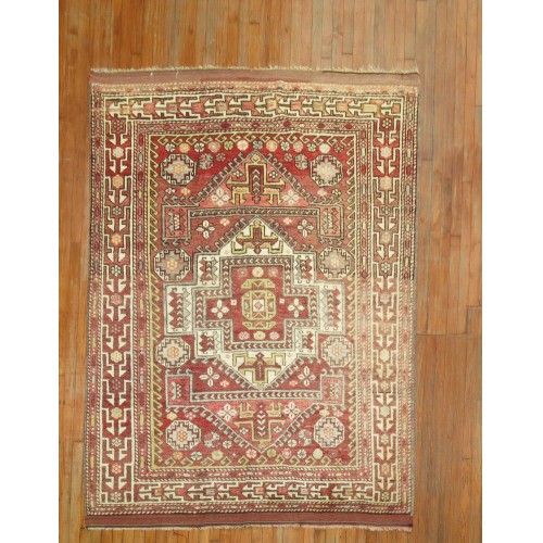 Tribal Rust Red Turkish Anatolian Rug No. 29781