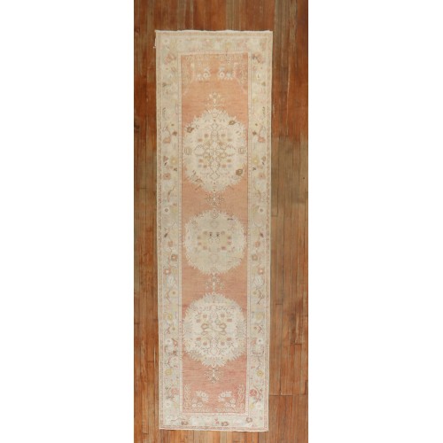 Peach Vintage Turkish Runner No. 29847